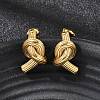 304 Stainless Steel Knot Stud Earrings EJEW-K268-45G-1
