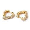 Brass Micro Pave Clear Cubic Zirconia Hoop Earrings for Women LS-EJEW-A110-05G-3
