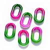 Two Tone Opaque Acrylic Linking Rings OACR-S036-006B-M04-3
