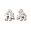 Non-Tarnish 304 Stainless Steel Pendant Rhinestone Settings STAS-E182-16P-1
