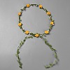 Polyester Artificial Rose Garland Headbands Hair Vine AJEW-WH20019-03A-1
