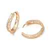 Brass Micro Pave Cubic Zirconia Hoop Earrings for Women EJEW-M238-32KCG-2