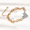 304 Stainless Steel Link Bracelets BJEW-K264-02B-G-2