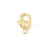 Heart Brass Lobster Claw Clasps KK-Z147-16G-1