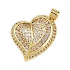 Brass Micro Pave Cubic Zirconia Pendants KK-S526-15G-A-1