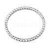 304 Stainless Steel with Clear Cubic Zirconia Link Chain Bracelets for Women BJEW-G754-02P-4