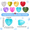 AHADERMAKER 80Pcs 8 Colors Spray Painted Freshwater Shell Heart Charms SHEL-GA0001-09-2
