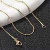 Ion Plating(IP) 304 Stainless Steel Snake Chain Necklaces X-NJEW-F248-11A-G-4