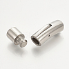 304 Stainless Steel Bayonet Clasps STAS-S076-96B-3