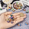 66Pcs 11 Colors Rondelle Resin European Beads RPDL-TA0001-01-6