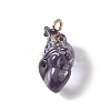 Transparent Resin Pendants RESI-E028-01G-08-1