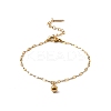 304 Stainless Steel Round Bead Charm Bracelets LS-BJEW-G748-01G-2