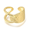 Rack Plating Brass Open Cuff Rings for Women RJEW-M022-16G-2