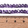 Transparent Electroplate Glass Beads Strands EGLA-Q131-01A-04-4