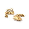 304 Stainless Steel with Crystal Rhinestone Charms STAS-G358-05G-08-2