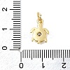 Brass Pave Clear Cubic Zirconia Pendants KK-G554-08D-G-3