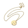 304 Stainless Steel Number 11:11 Pendant Necklaces NJEW-NH0002-01G-02-3