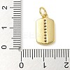 Rack Plating Brass Micro Pave Cubic Zirconia Pendants KK-K392-03G-04-3