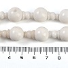 Natural White Jade 3-Hole Guru Beads Strands G-H064-E03-01-5