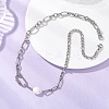 304 Stainless Steel Figaro Chain and Paperclip Chain Necklaces NJEW-JN05834-1