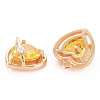 Brass Micro Pave Cubic Zirconia Charms KK-N232-303A-2