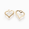 201 Stainless Steel Open Heart Charms STAS-L233-022G-2