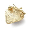 Strawberry Crystal Rhinestone & Acrylic Brooch JEWB-G040-01G-2