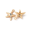 Brass Micro Pave Cubic Zirconia Charms KK-Z112-20G-01-2