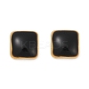 304 Stainless Steel Enamel Stud Earrings EJEW-U045-02G-02-1
