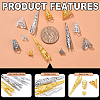 240Pcs 12 Styles Iron Bead Caps IFIN-YW0003-84-3