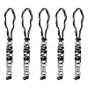 Umbrella Cord Polyester & Spandex Rope Keychain Carabiner HJEW-UN00091-1