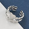 304 Stainless Steel Open Cuff Rings for Women RJEW-A079-05A-P-1