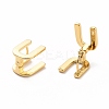 Initial Hoop Earrings for Women EJEW-P194-01G-U-2
