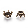 Tibetan Style Alloy Bead Caps PALLOY-WH0054-02AB-2
