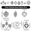 8 Styles Tibetan Style Alloy Pendants FIND-SC0010-46-2