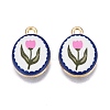 Valentine's Day Printed Alloy Pendants PALLOY-SZC0008-05J-1