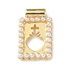 Brass & Plastic Pearl Pendants KK-L269-01G-01-1