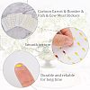 80 Sheets 4 Style Cartoon Carrot & Rooster & Fish & Cow Meal Stickers DIY-OC0008-68A-2