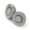 Brass Micro Pave Clear Cubic Zirconia Magnetic Clasps KK-A230-02D-P-2