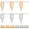 20PCS Brass Stud Earring Findings KK-BBC0027-89B-1
