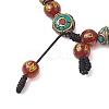 8mm Round Tibetan Style Natural Agate Braided Bead Bracelets BJEW-JB10410-4