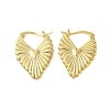 Heart Brass Hoop Earrings for Women KK-B089-39G-1