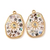 304 Stainless Steel Enamel Pendants STAS-F352-04B-01-1