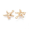 Rack Plating Alloy & Imitation Pearl Pendants ENAM-T024-04G-2