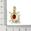 Rack Plating Real 18K Gold Plated Brass Micro Pave Cubic Zirconia Pendants KK-B084-06G-4