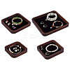 4Pcs 4 Styles Square Wood Display Trays for Rings Earrings Bracelets ODIS-PH0009-26-1