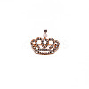 Crystal Rhinestone Crown Brooch JEWB-WH0022-30-1