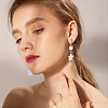 50Pcs Brass Ball Stud Earring Post with Horizontal Loops KK-BC0012-44-6