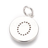 Brass Micro Pave Cubic Zirconia Pendants ZIRC-E152-06O-P-RS-2