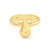 Brass Letter Open Cuff Rings for Women RJEW-G313-01T-G-2